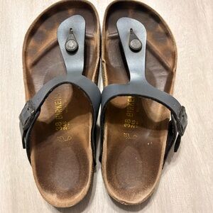 Birkenstock Gray and Brown Sandals